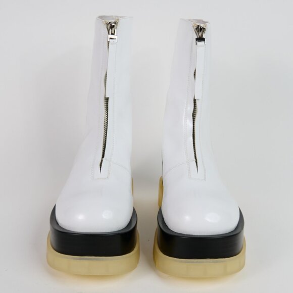 Jeffery Campbell White Patent Platform Boot - NWOT - Size 38 - Picture 1 of 4